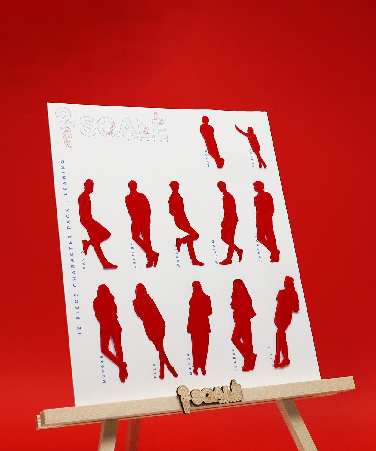 12 Piece Character Set Leaning