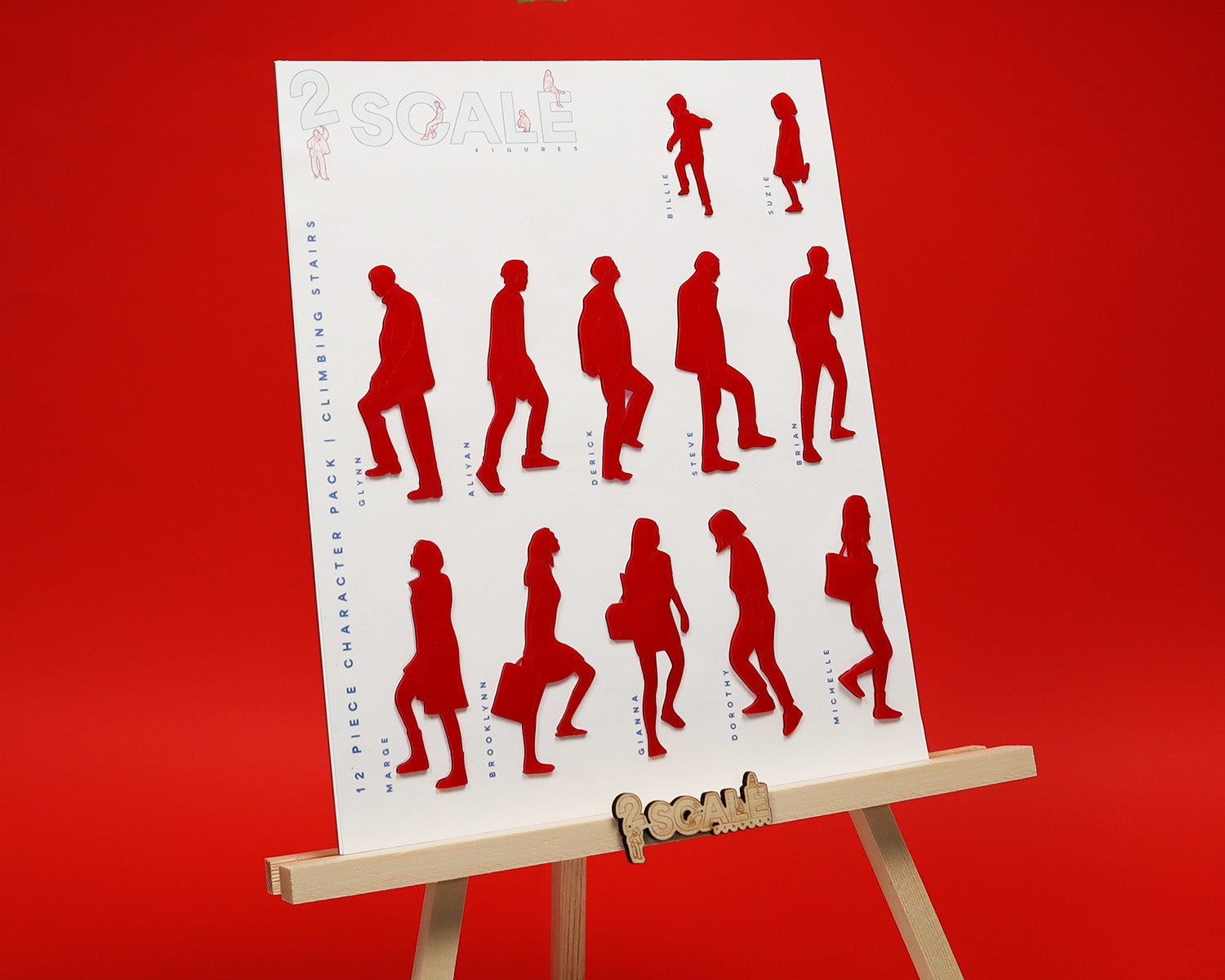 12 Piece Character Set Climbing Stairs
