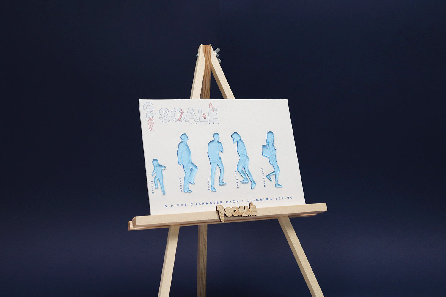5 Piece Character Set Climbing Stairs