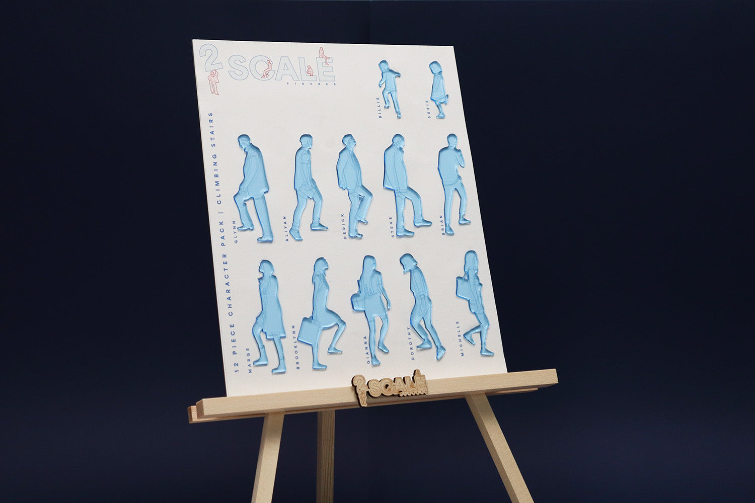 12 Piece Character Set Climbing Stairs