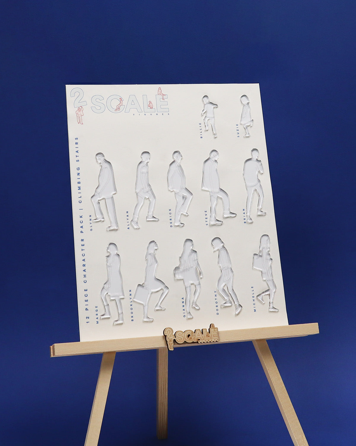 12 Piece Character Set Climbing Stairs